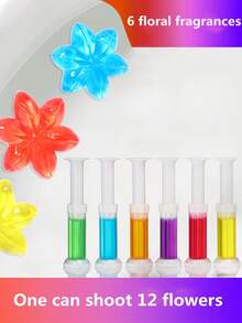 1pc 14 Flowers-shaped Lemon-scented Cleaner - Yellow - View 1