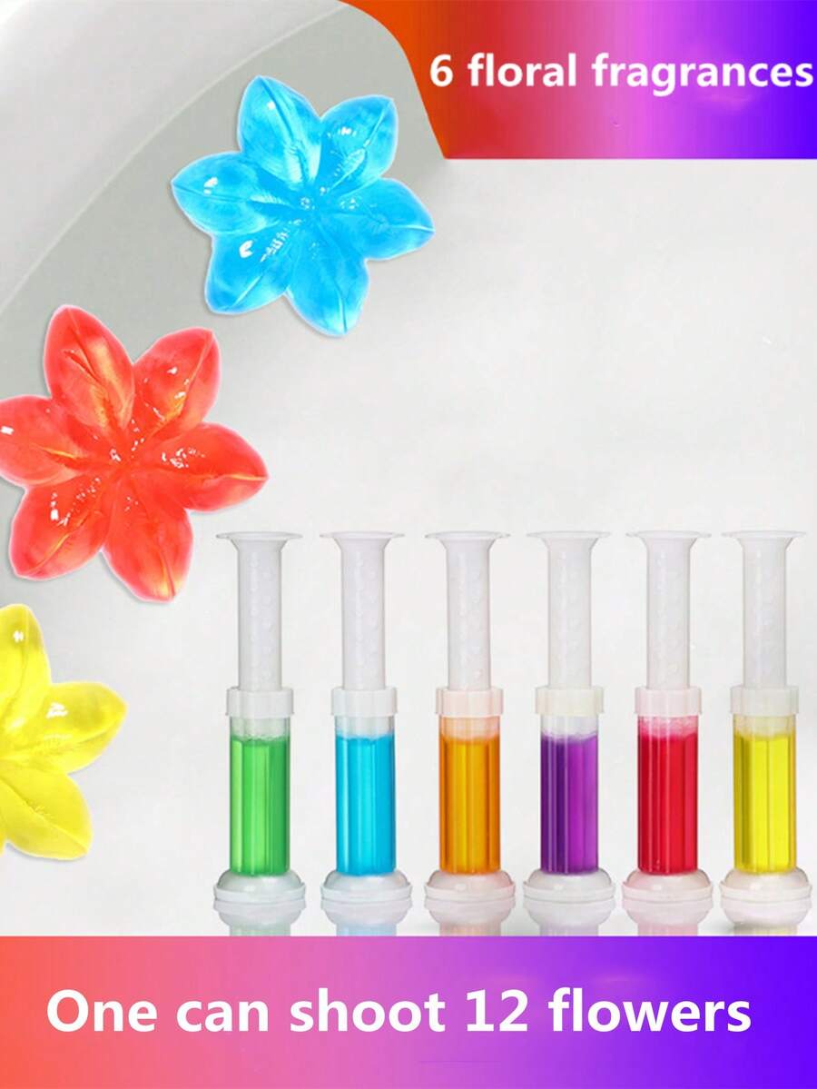 1pc 14 Flowers-shaped Lemon-scented Cleaner - Yellow - View 1