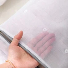 Washing Machine Thickened Mesh Laundry Bag, Large Size, For Protecting Clothes, Underwear, Bra During Washing - White - View 5