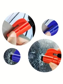 2合1安全带切割器1应急钥匙扣汽车工具金属锤迷你消防锤汽车应急逃生装置窗户破碎器休闲 - 彩色 - 查看 3