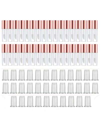 34 piezas de tubos de brillo de labios de 1,2 ml con tono dorado rosa, recambios de maquillaje de labios DIY, maquillaje, barato, decoración de habitación, tocador, viaje, dormitorio, accesorios de maquillaje, barato, rellenos de calcetines, maquillaje, herramientas de maquillaje, cosas baratas, regalos, regalos para mujeres, regalos de Navidad