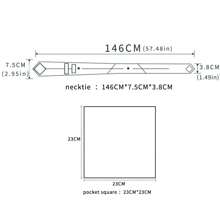 3pcs/set Men's Tie Suit Classic Checked Pattern Tie Pocket Square & Cufflinks Set Suitable For Business Meetings, Weddings, Banquets, Schools - Red - View 4