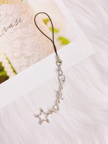 Pentagram Design Phone Lanyard - Black - View 1