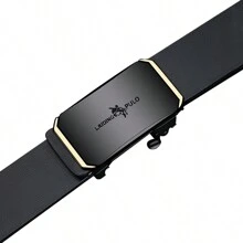 男士自动扣皮带，适合年轻及中年商务人士，百搭时尚皮带 - 金色 - 查看 3