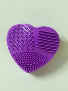 1 件心形清洁硅胶，化妆刷清洁工具