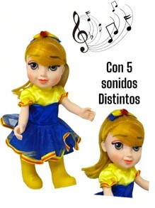 Muñeca Bely Mediana del Show con sonidos - Amarillo - Ver 1