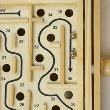 Labyrinth Game  Ball Tilt Maze Board Game - Champagne - View 4