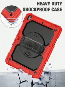 外壳兼容 iPad 第 9 代支架和肩带 - 紅色 - 查看 3