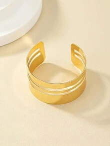 1件时尚简约创意设计金属个性化手链，适合日常佩戴 - 1 - 查看 3