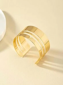 1件时尚简约创意设计金属个性化手链，适合日常佩戴 - 1 - 查看 5