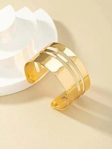 1件时尚简约创意设计金属个性化手链，适合日常佩戴 - 1 - 查看 4