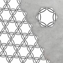 1 bộ Dày lên Trắng Lục giác Ván sàn Ngói , Retro Hình học Có thể tháo rời Chống trơn trượt Hình dán Đối với Phòng khách Phòng tắm Đồ trang trí - Đen và trắng - Xem 2