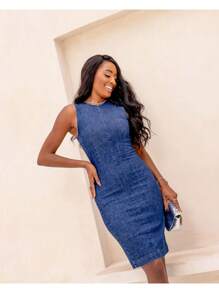 Women Dresses - Màu xanh lam - Xem 4