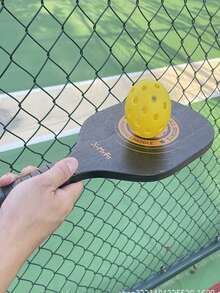 2pcs Solid Wood Pickleball Racket Set For Casual Outdoor Sports Pickeball Training Beach Racket - Black - View 4