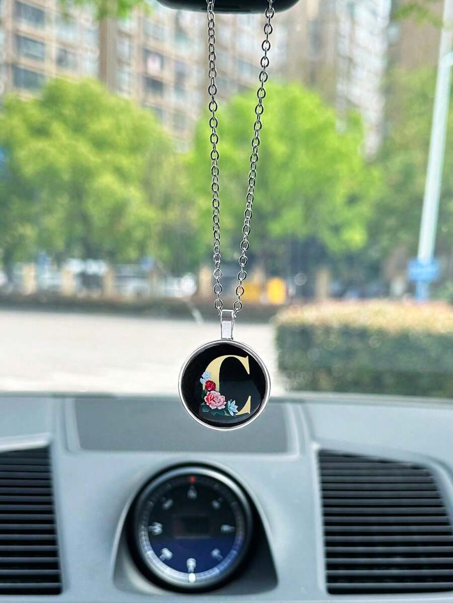 圓形英文字母汽車掛件,汽車裝飾掛件