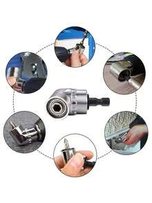 1 piece with 105-degree 90-degree batch head corner screwdriver turning corner screwdriver with hexagonal handle (silver) - Silver - View 4