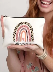 各種彩虹圖案教師化妝禮品袋、旅行盥洗用品收納袋、化妝包、皮夾鉛筆筆袋、學校筆袋、文具用品袋、教師禮品