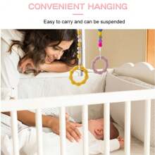 8公分寶寶矽膠咬咬玩具,可磨牙棒適用於嬰兒出牙期 - 霧霾藍 - 查看 6