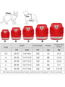 1 Miếng Chống phản quang & Thoáng khí Harness Dây xích Bộ Đối với Nhỏ bé 10kg Với 1.2 M Dây kéo - Xám - Xem 6