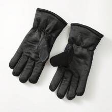 1 双男士蓝色加厚手套，带保暖内衬，保暖、防风、防寒、防滑，适合骑行、户外运动和滑雪 - 寶藍色 - 查看 6