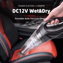 Rainco Car Vacuum Cleaner High Power Portable Car Vacuum 106W/4500Pa Handheld Vacuum For Car Interior Accessories Cleaning With Wet Or Dry For Men/Women, 14.7Ft Corded - Black - View 3