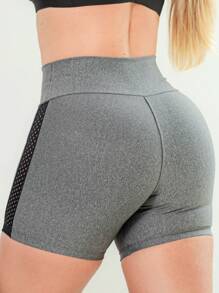 Women Sports Shorts - Trộn và đen - Xem 5