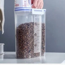 1件大容量儲糧容器防潮防蟲密閉儲糧容器適用於米、五穀雜糧、麵粉、狗糧、寵物食品、家用密閉分米器、家庭廚房用品