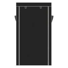 Schuhregal mit 10 Ebenen mit Staubschutzdeckel Schrank Schuhschrank Aufbewahrungsmöbel - Schwarz - Übersicht 4