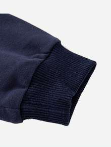 Sudadera Con Estampado De Dibujos Animados Para Niñas - Azul Marino - Ver 5