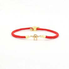 1 件經典不鏽鋼 A-z 字母繩手鍊女士派對用 - 字母 - 查看 5