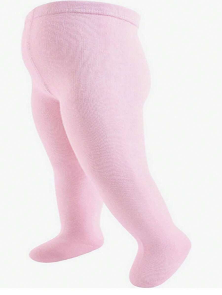 Pack Of 3 Thick Cotton Tights For Girls - 粉色 - 查看 1