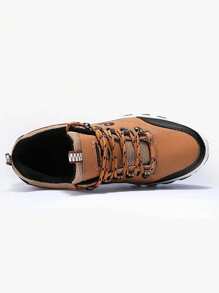 Winter Men Boots Plush Leather Waterproof Climbing Hunting Shoes Unisex Lace-Up Outdoor Warm Hiking Boot Sneakers