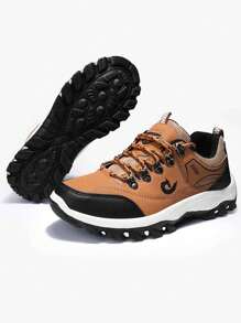 Winter Men Boots Plush Leather Waterproof Climbing Hunting Shoes Unisex Lace-Up Outdoor Warm Hiking Boot Sneakers