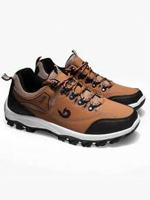 Winter Men Boots Plush Leather Waterproof Climbing Hunting Shoes Unisex Lace-Up Outdoor Warm Hiking Boot Sneakers