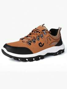 Winter Men Boots Plush Leather Waterproof Climbing Hunting Shoes Unisex Lace-Up Outdoor Warm Hiking Boot Sneakers