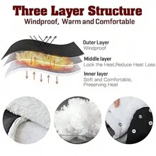 1 件裝黑色保暖時尚嬰兒推車手袋適合冬季日常使用 - 黑色 - 查看 3