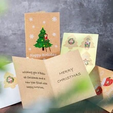 6sets Christmas Greeting Cards With Envelopes & Stickers - Gloves - View 5
