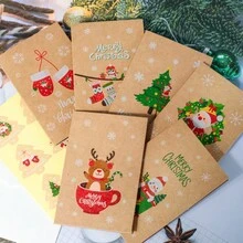 6sets Christmas Greeting Cards With Envelopes & Stickers - Gloves - View 4
