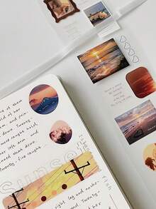 Paquete De Materiales Blue Sky Y Old Dreams Pegatina - Azul - Ver 4