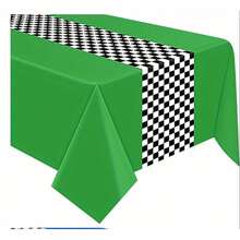 Car Theme Birthday Party Supplies, Including Racing Party Decorations, Road Tablecloth, Car Track Design, Perfect For Kids' Party, 54x108 Inch (bright Style) - Green - View 1