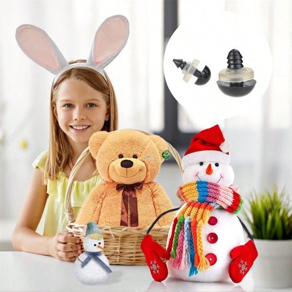 100pcs Plastic Safety Eyes For Stuffed Animals With Washers, Multiple