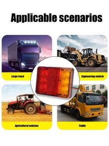 2PCS LED Waterproof Car Tail Light Turn Signal Indicator Stop Lamp Rear Brake Light for Car Truck Trailer Caravan - Red - View 6