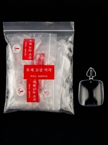 600 片人造脚趾假指甲片自然全覆盖脚趾甲按压假指甲片脚指甲装饰工具美甲用品指甲 - 無色 - 查看 4
