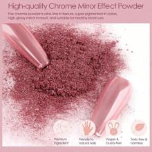 Bộ 4 bột, 4 màu bột gương kim loại, bột màu hologram 4 trong 1 dùng trang trí móng tay, kim tuyến vàng/bạc, đồ trang sức móng tay tự làm, đá trang trí móng tay, dụng cụ làm móng. - Nhiều màu - Xem 5