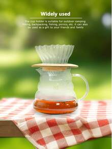 Beech Ring Holder For V60 Filter Cup Wooden Coffee Filter Cup Holder Rack Round Ring Filter Shelf For All Size Cups Coffee Accessories - Ginger - View 10