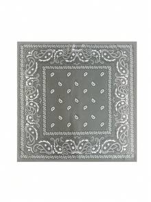 1入組女士人造絲巴斯利紋頭巾、胸部包裹、頸部圍巾，適用於日常、海灘穿著