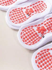 6 双儿童防滑圆点抓地袜，舒适透气家居袜，适合日常穿着