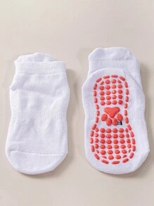 6 双儿童防滑圆点抓地袜，舒适透气家居袜，适合日常穿着