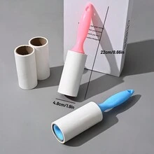 1入寵物撕開式衣服除毛滾輪刷,卡通設計,斜角削剪,用於清潔灰塵和毛髮,隨機顏色