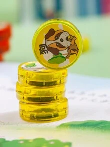 1pc Foldable Magnetic Chinese And English Animal Chess Set With Cartoon Animal Heads For Easy Storage, Essential For Family Entertainment - Green - View 5